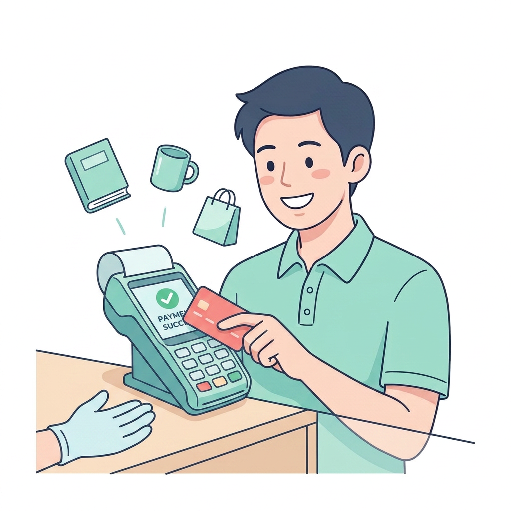 Receive sales viacard & QR payments